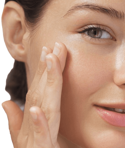 Close-up of glowing, healthy skin